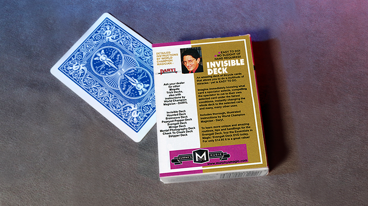 Invisible Deck Bicycle Playing Cards (Blue)