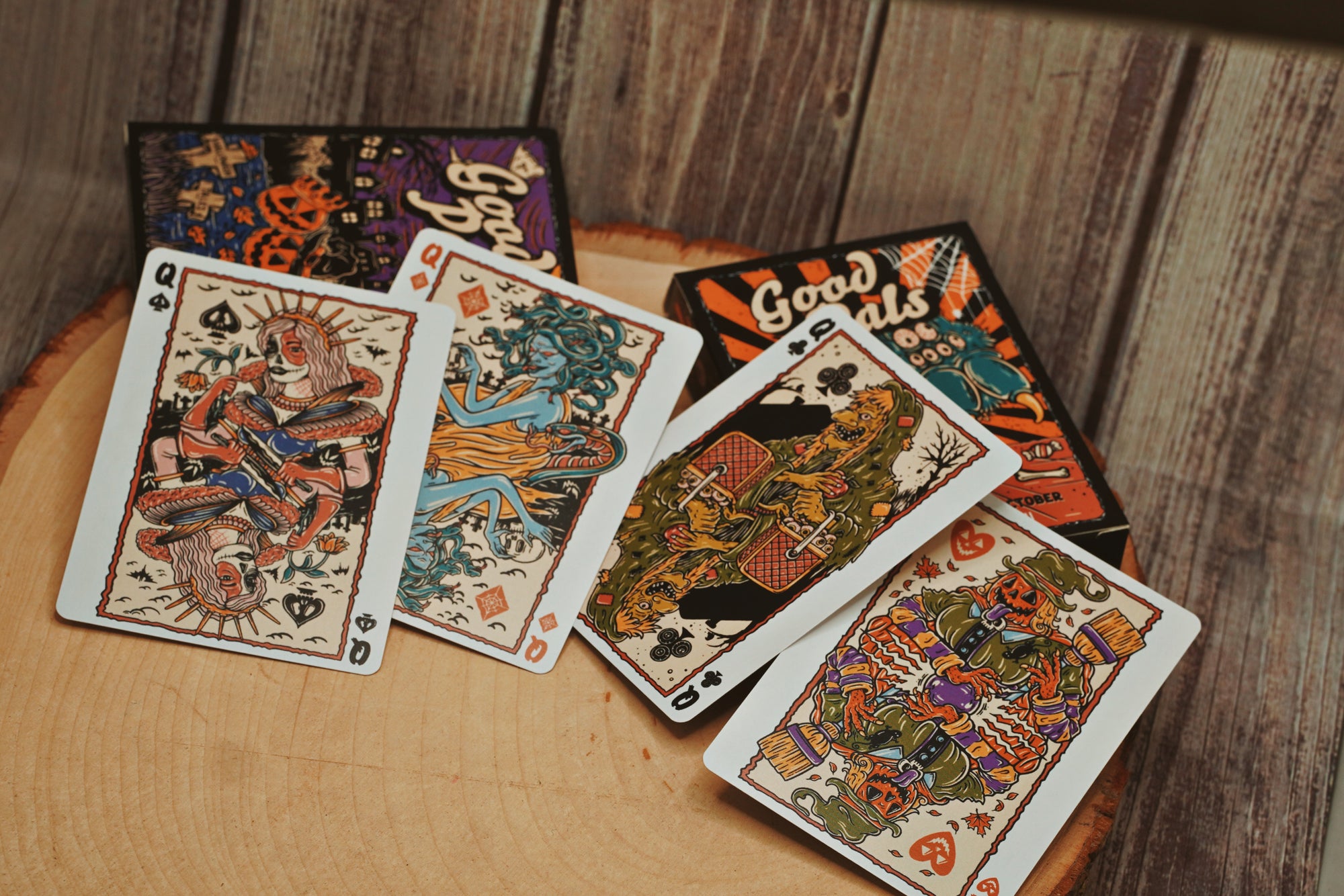 Good Pals Halloween Tales Playing Cards - Gilded Purple (Edition of 75)