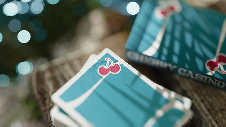 Cherry Casino (Tropicana Teal) Playing Cards