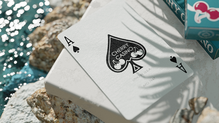 Cherry Casino (Tropicana Teal) Playing Cards