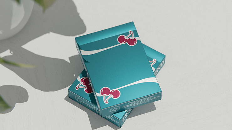 Cherry Casino (Tropicana Teal) Playing Cards