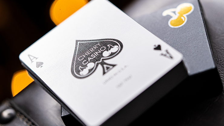Cherry Casino House Deck (Monte Carlo Black and Gold) Playing Cards