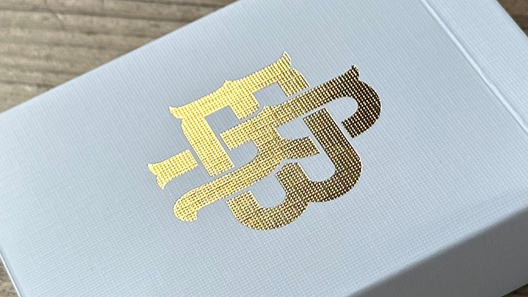 Black Roses Monogram Playing Cards (Gold Foiled)