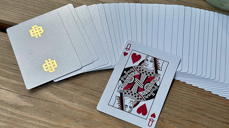 Black Roses Monogram Playing Cards (Gold Foiled)