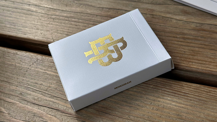 Black Roses Monogram Playing Cards (Gold Foiled)