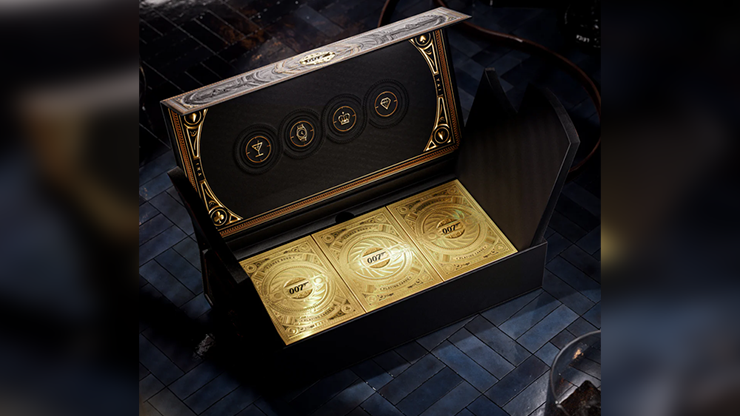 007 Gold Foiled James Bond Playing Cards - Special Edition Box Set by Theory 11