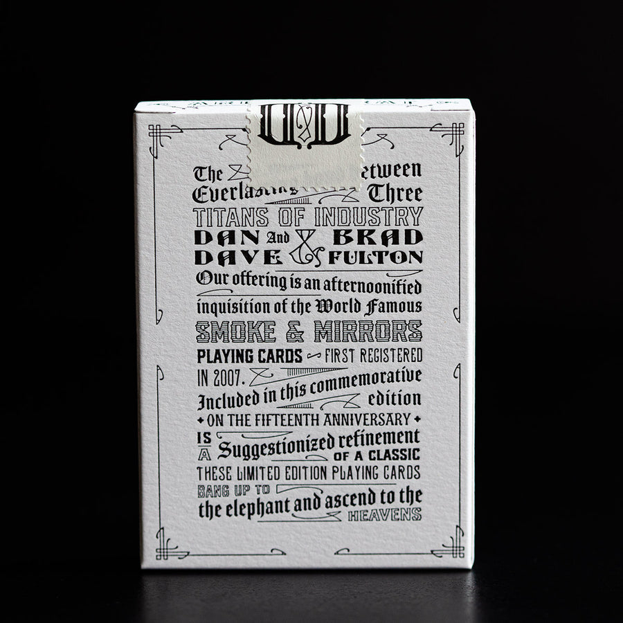 Smoke & Mirrors 15th Anniversary Playing Cards - Black / White