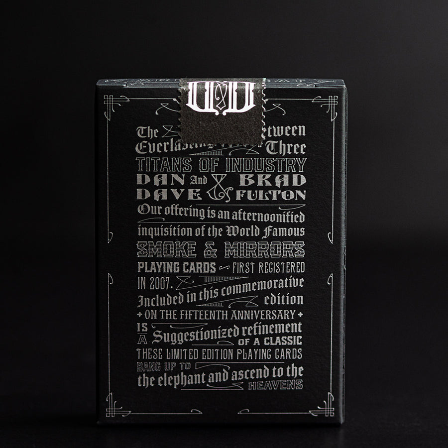 Smoke & Mirrors 15th Anniversary Playing Cards - Black / White
