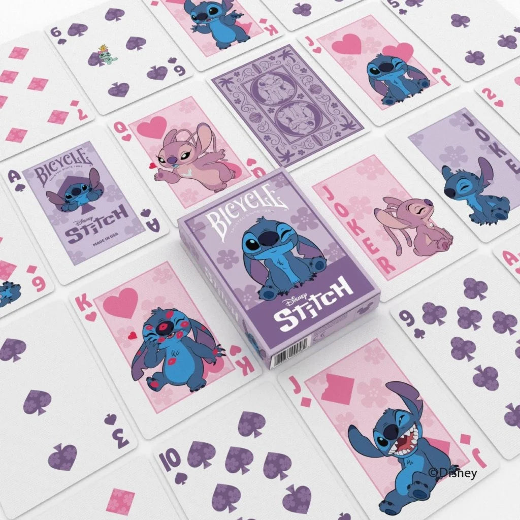 Bicycle Disney Stitch Playing Cards (Purple)