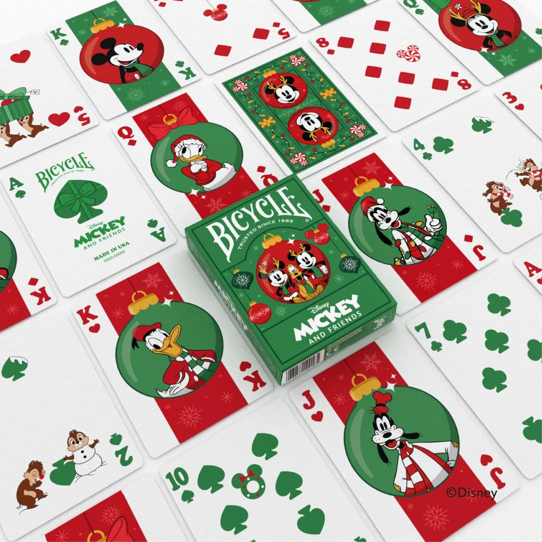Bicycle Disney Mickey &amp; Friends Holiday Playing Cards