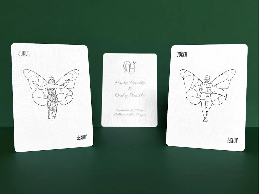 Butterfly Playing Cards Wedding Deck (Gold)