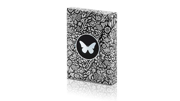 Limited Edition Silver GILDED Butterfly Playing Cards