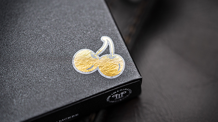 Cherry Casino House Deck (Monte Carlo Black and Gold) Playing Cards 