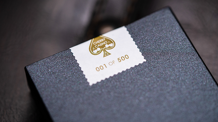 Cherry Casino House Deck (Monte Carlo Black and Gold) Playing Cards 