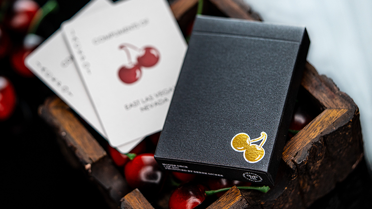 Cherry Casino House Deck (Monte Carlo Black and Gold) Playing Cards 