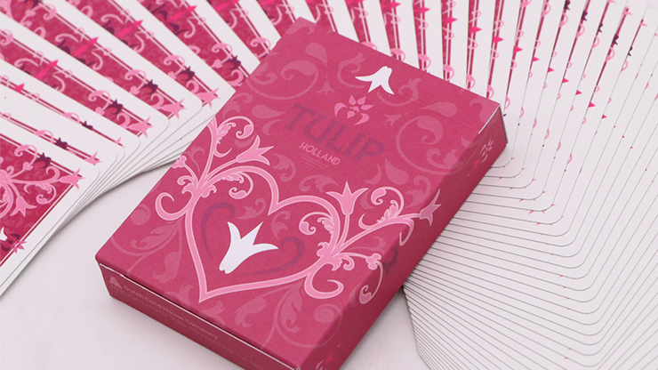 Pink Tulip Playing Cards