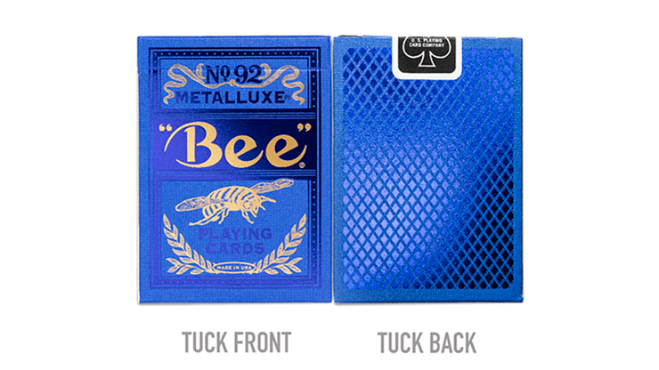 Bee Blue MetalLuxe Playing Cards