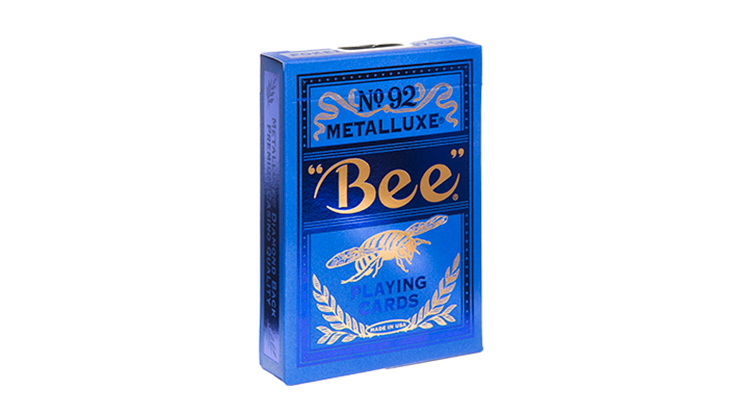 Bee Blue MetalLuxe Playing Cards