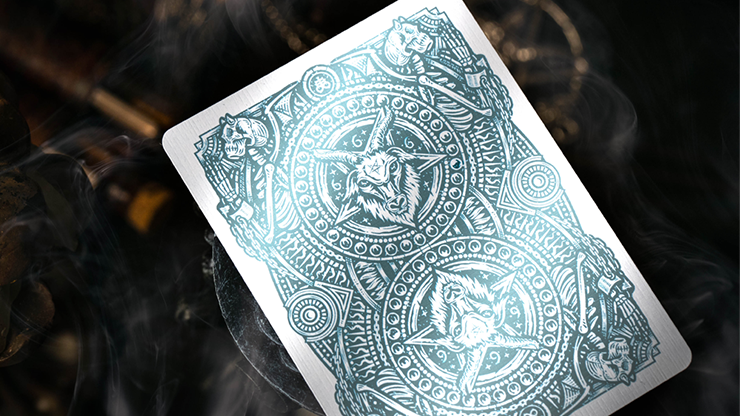 666 Playing Cards - Cyan Cold FOIL