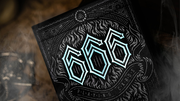 666 Playing Cards - Cyan Cold FOIL