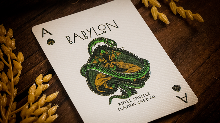 Babylon (Forest Green) Playing Cards - Riffle Shuffle