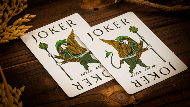 Babylon (Forest Green) Playing Cards - Riffle Shuffle