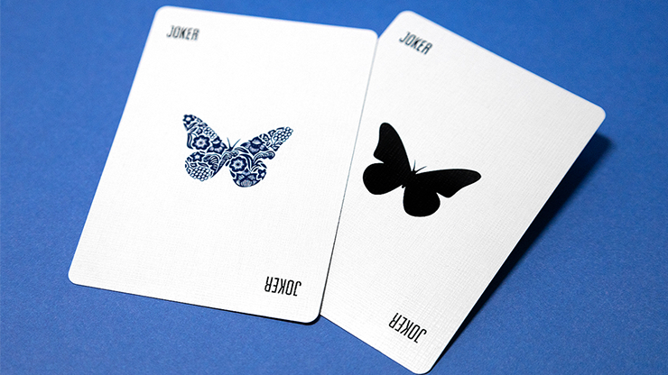 Butterfly Worker Marked Playing Cards (Blue)