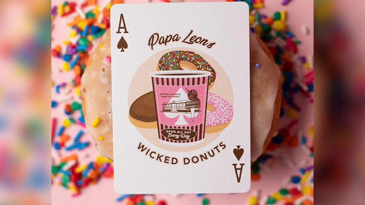 Papa Leon's Wicked Donuts (Vanilla) Playing Cards - Wounded Corner & Cam Toner