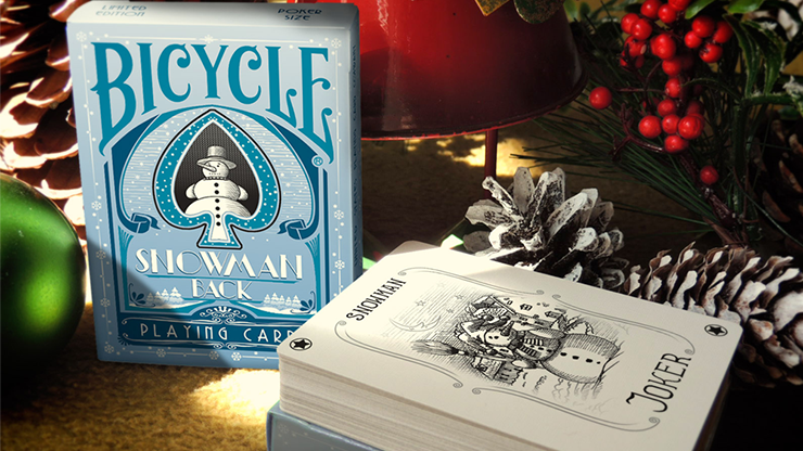 Bicycle Snowman (Blue) Playing Cards - Limited Edition 