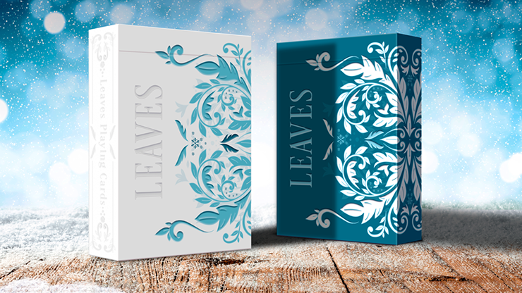 Leaves Winter (Blue) Playing Cards