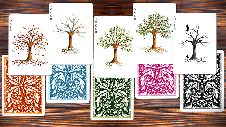 Leaves Winter (Blue) Playing Cards