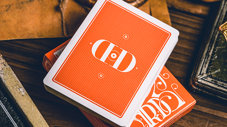 Smoke & Mirrors V9 (Orange Edition) Playing Cards by Dan & Dave 