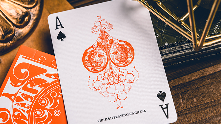 Smoke & Mirrors V9 (Orange Edition) Playing Cards by Dan & Dave 