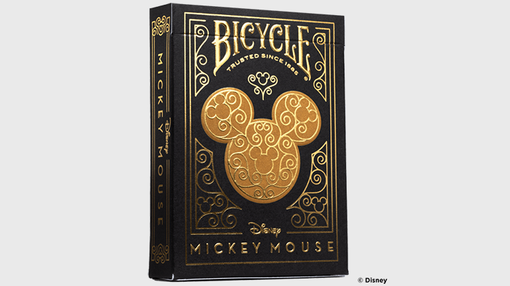 Bicycle Disney Mickey Mouse Playing Cards - Black & Gold (Foil Back)