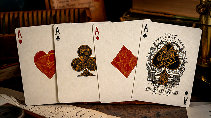 The Beetle Backs (Cobalt Blue) Playing Cards - Gentleman Wake 