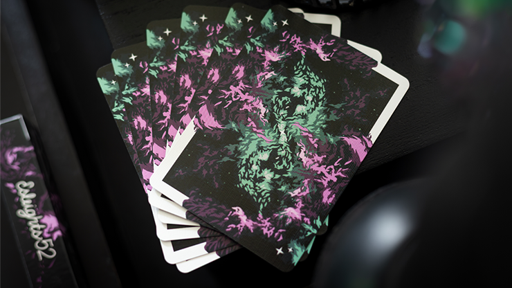 Gilded Bicycle Nebula Stellar Purple Playing Cards (purple star) 