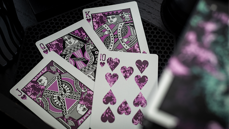 Gilded Bicycle Nebula Stellar Purple Playing Cards (purple star) 