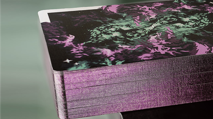 Gilded Bicycle Nebula Stellar Purple Playing Cards (purple star) 