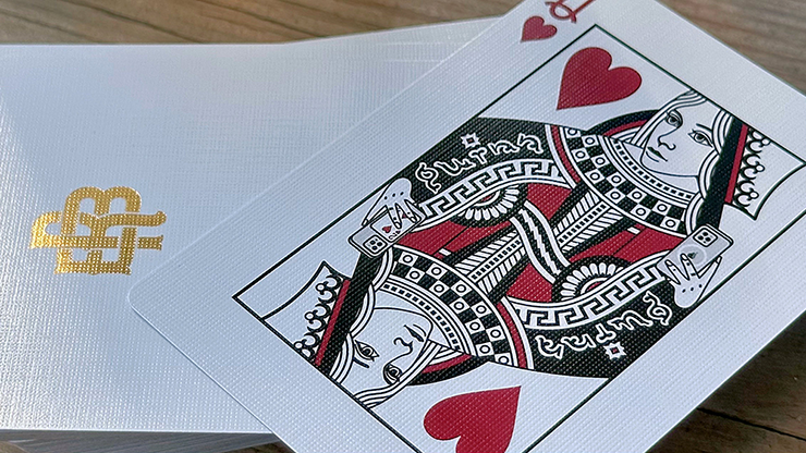 Black Roses Monogram Playing Cards (Gold Foiled) 