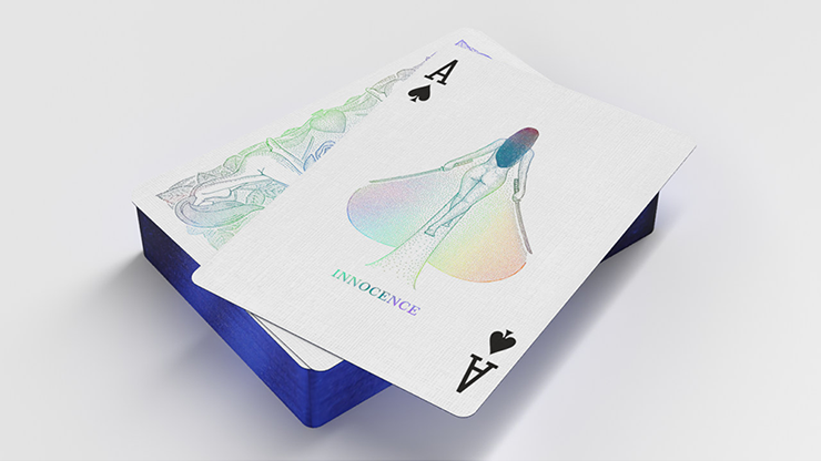 Innocence (Blue Gilded - Edition of 200) Playing Cards - Black Roses