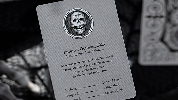 Fulton&#39;s October Tombstone Grey Playing Cards 