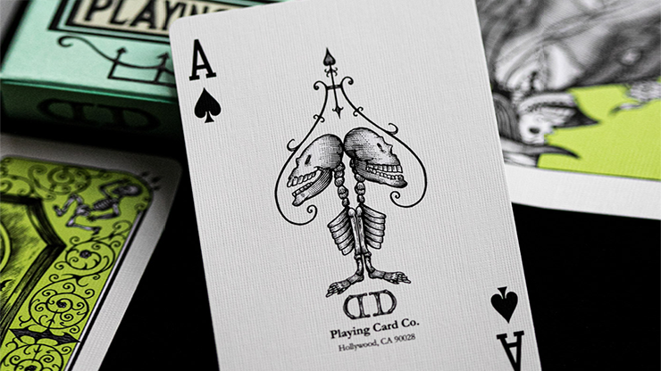 Fulton's October UV Glow Green Edition Playing Cards