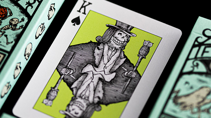 Fulton's October UV Glow Green Edition Playing Cards