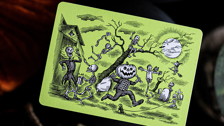 Fulton&#39;s October UV Glow Green Edition Playing Cards