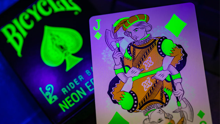 Bicycle Neon Rider Back Green-Glo Deck Playing Cards 