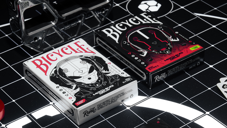 Bicycle Machine56 R-TYPE/3 White Playing Cards - RunIt Decks 