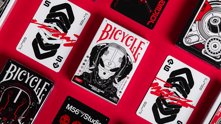 Bicycle Machine56 R-TYPE/3 White Playing Cards - RunIt Decks 