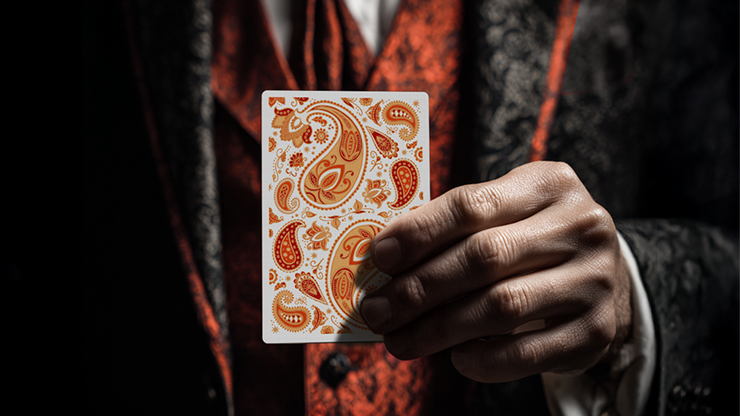 Paisley Ton sur Ton Poudre Orange Workers Deck  