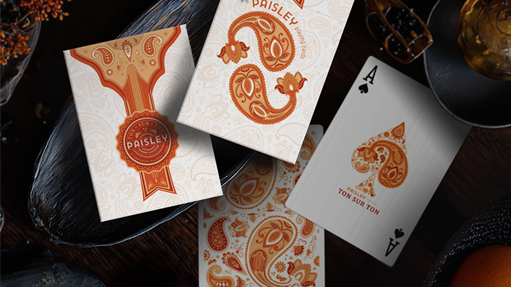 Paisley Ton sur Ton Poudre Orange Workers Deck  