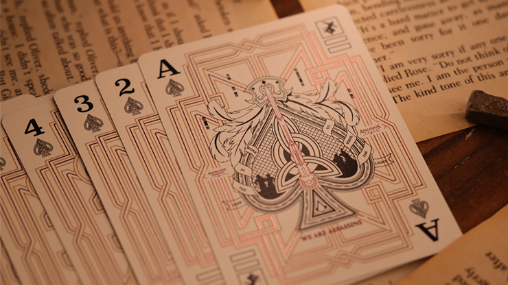 Assassin's Creed Legacy Version 2 Garnet (Hidden Blade) Playing Cards - Room One
